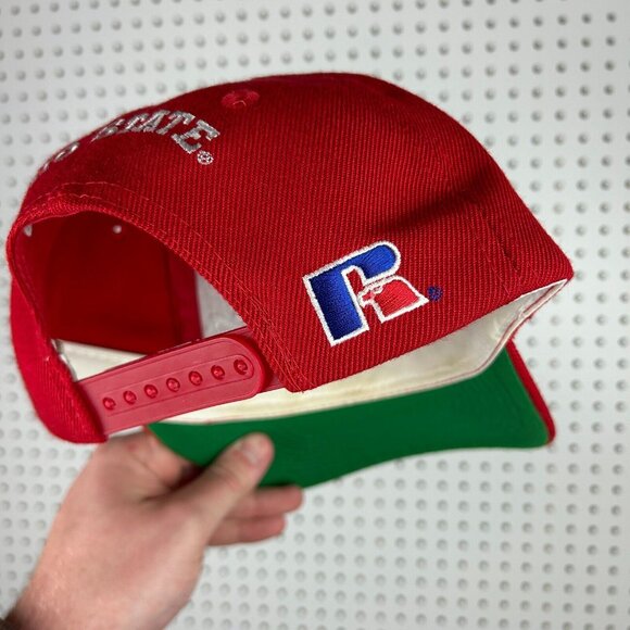 Ohio State OSU Buckeyes Snapback Hat Russell Athletic Stitched 90s Vintage Wool - Picture 4 of 7